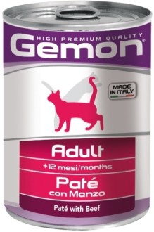 Gemon Cat консервы для кошек паштет говядина 400г