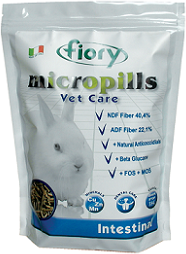 FIORY корм для карликовых кроликов Micropills Vet Care Intestinal профилактика кокцидиоза 850 г