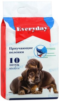 EVERYDAY впитывающие пеленки для животных ГЕЛЕВЫЕ 60 х 45 см, 10 шт