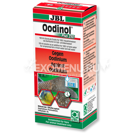 JBL Oodinol Plus 250 - Препарат против оодиноза, 100 мл на 2000 л воды
