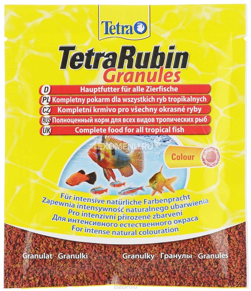 Корм для усиления насыщенности окраса Tetra Rubin Granules 15g