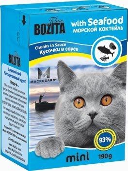 Mini Кусочки в соусе для кошек с морским коктейлем
