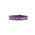 Hunter ошейник Cristal Line Petit 27 кожа крупные стразы фиолет/черный