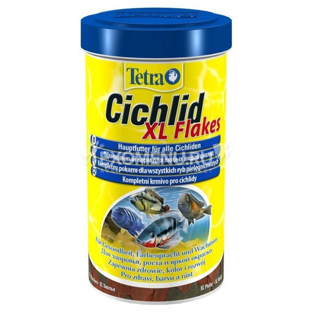 Корм основной для крупных цихлид Tetra Cichlid XL 500 ml Flocken