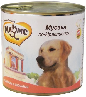 Мнямс консервы для собак Мусака по-Ираклионски (ягненок с овощами) 600 г