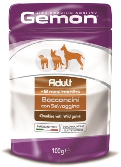 Gemon Dog Pouch паучи для собак кусочки дичи 100г