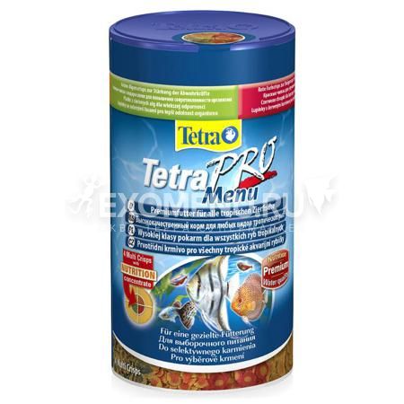 Корм из 4-х видов чипсов Tetra Pro Menu  250 мл