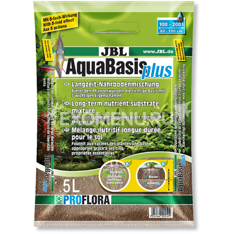 JBL AquaBasis plus - Готовая смесь питательных элементов для новых аквариумов, 5 л.