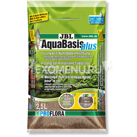 JBL AquaBasis plus - Готовая смесь питательных элементов для новых аквариумов, 2,5 л.