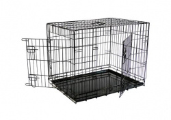 Клетка металлическая с 2 дверками, 87x58x67 см, черная