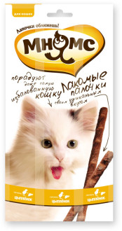 Мнямс лакомые палочки 13,5 см для кошек с цыпленком и печенью
