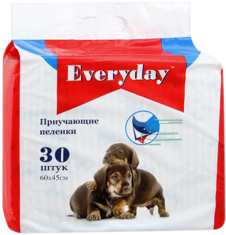EVERYDAY впитывающие пеленки для животных ГЕЛЕВЫЕ 60 х 45 см, 30 шт