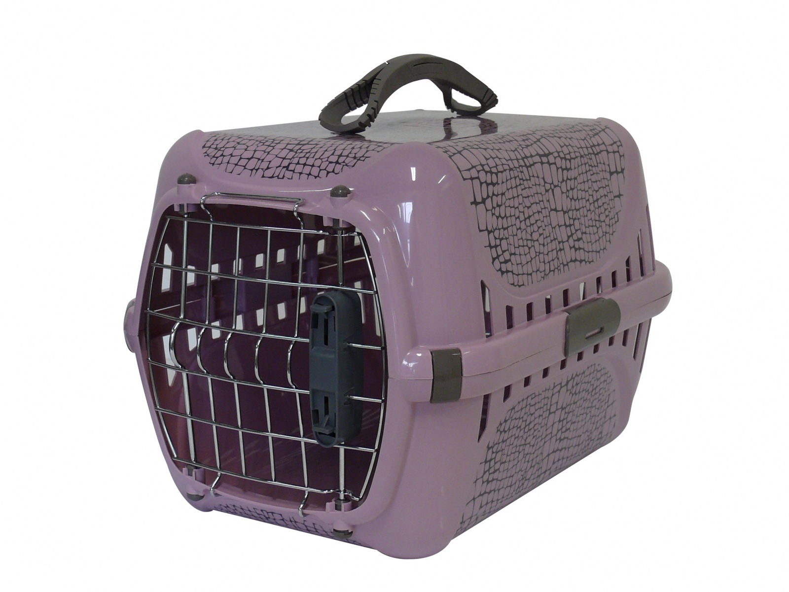 Переноска Trendy Дикий Мир с металлической дверцей, 49,4x32,2x30,4 см, розовая
