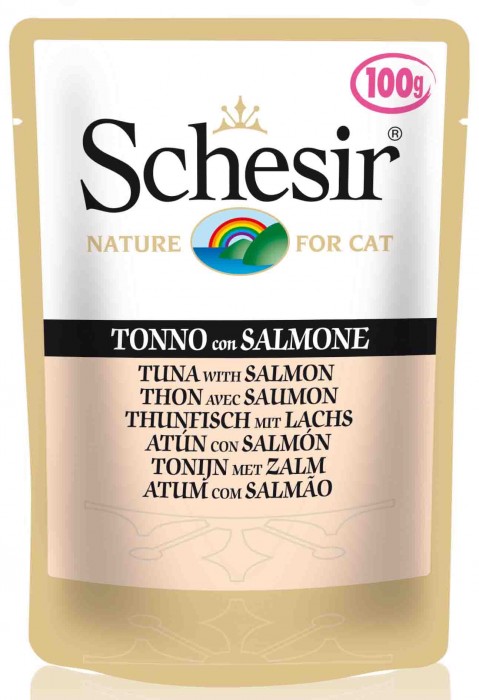 Schesir паучи для кошек с тунцом и лососем