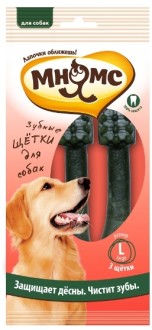 Мнямс Зубная щетка зеленая большая 3 шт., 11 см