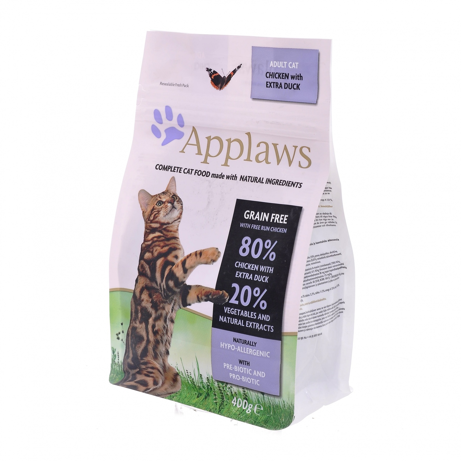 Applaws Беззерновой для кошек "Курица и Утка/Овощи: 80/20%"