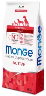 Monge Dog Speciality Active корм для активных собак с курицей 12 кг