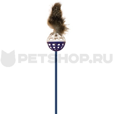 Игрушка-дразнилка с мехом для кошки