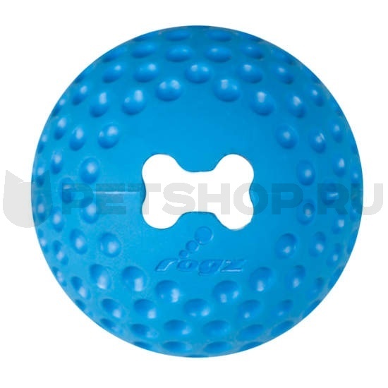 Мяч из литой резины с отверстием для GUMZ, синий