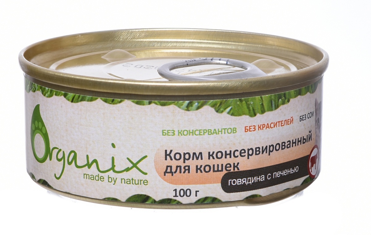 Консервы для кошек с говядиной и печенью