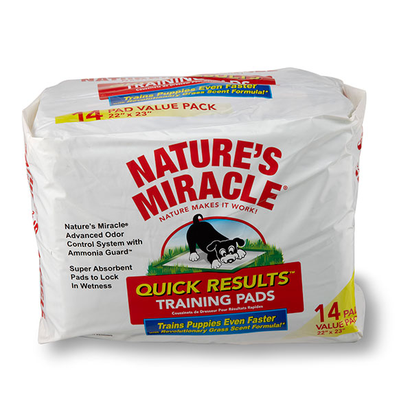 NATURE'S MIRACLE Quick Results Training Pads пеленки приучающие Быстрый результат 56х58 см