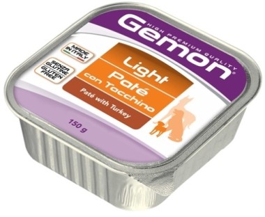 Gemon Dog Light консервы для собак облегченный паштет индейка 150г