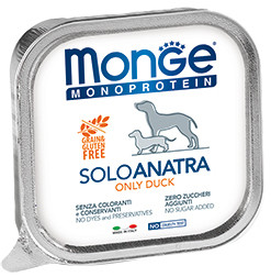 Monge Dog Monoproteico Solo консервы для собак паштет из утки 150г