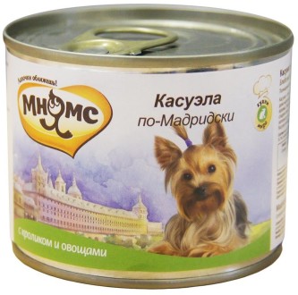 Мнямс консервы для собак Касуэла по-Мадридски (кролик с овощами) 200 г