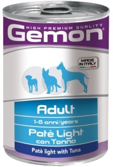 Gemon Dog Light консервы для собак облегченный паштет тунец 400г