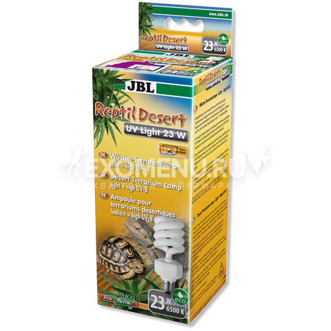 JBLReptilDesert UV 480 - Энергосберегающая лампа с очень высоким уровнем ультрафиолета в областях...