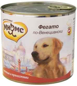 Мнямс консервы для собак Фегато по-Венециански (телячья печень с пряностями) 600 г