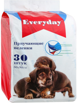 EVERYDAY впитывающие пеленки для животных ГЕЛЕВЫЕ 60 х 90 см, 30 шт