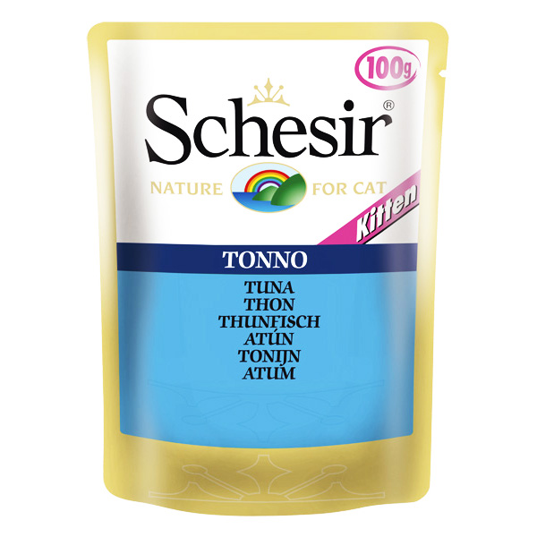 Schesir паучи Kitten для котят с тунцом