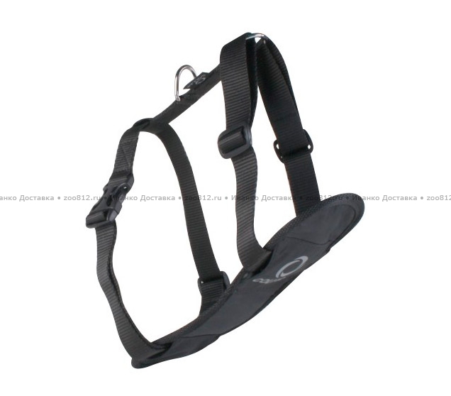 Collar Dog Extreme «Comfort» нейлоновая шлейка черного цвета для собак