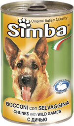 Simba Dog консервы для собак кусочки дичи 415г
