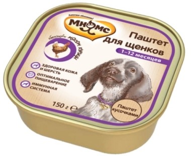 Мнямс консервы для  щенков с курицей 150 г