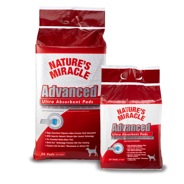 NATURE'S MIRACLE Advanced Ultra Absorbent Pads Пеленки супервпитывающие для собак и щенков 69х58см