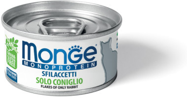 Monge Cat Monoprotein хлопья для кошек из кролика 80г