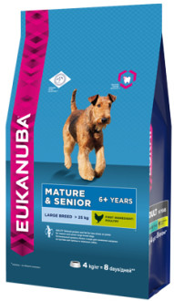 Корм Eukanuba для пожилых собак крупных пород с курицей, Senior Large Breed