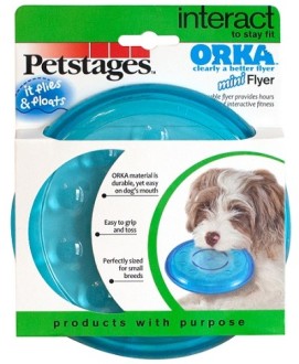 Petstages игрушка для собак Mini "ОРКА летающая тарелка" 15 см