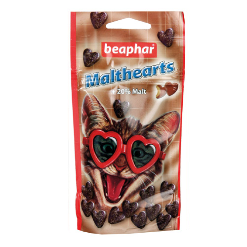 Beaphar Sweat Hearts лакомства для вывода шерсти сердечки 150 штук