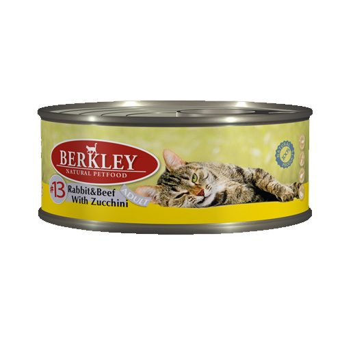 Berkley 13 для кошек с кроликом, говядиной и цуккини