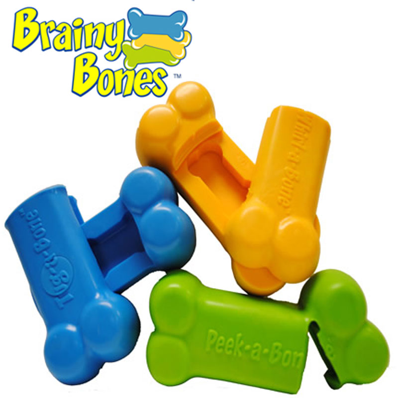 Jolly Pets Интерактивная резиновая игрушка для собак Whirl a bone, S=10,16см