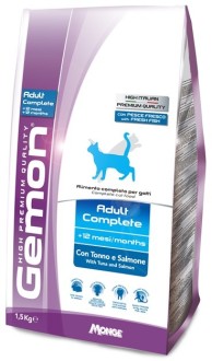 Gemon Cat корм для взрослых кошек с тунцом и лососем 1,5 кг