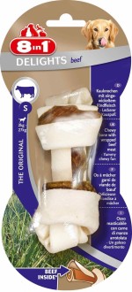 8in1 DELIGHTS Beef S косточка с говядиной для мелких и средних собак 11 см