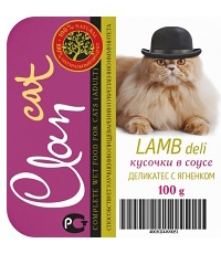Clan Кусочки в соусе для кошек Деликатес с ягненком