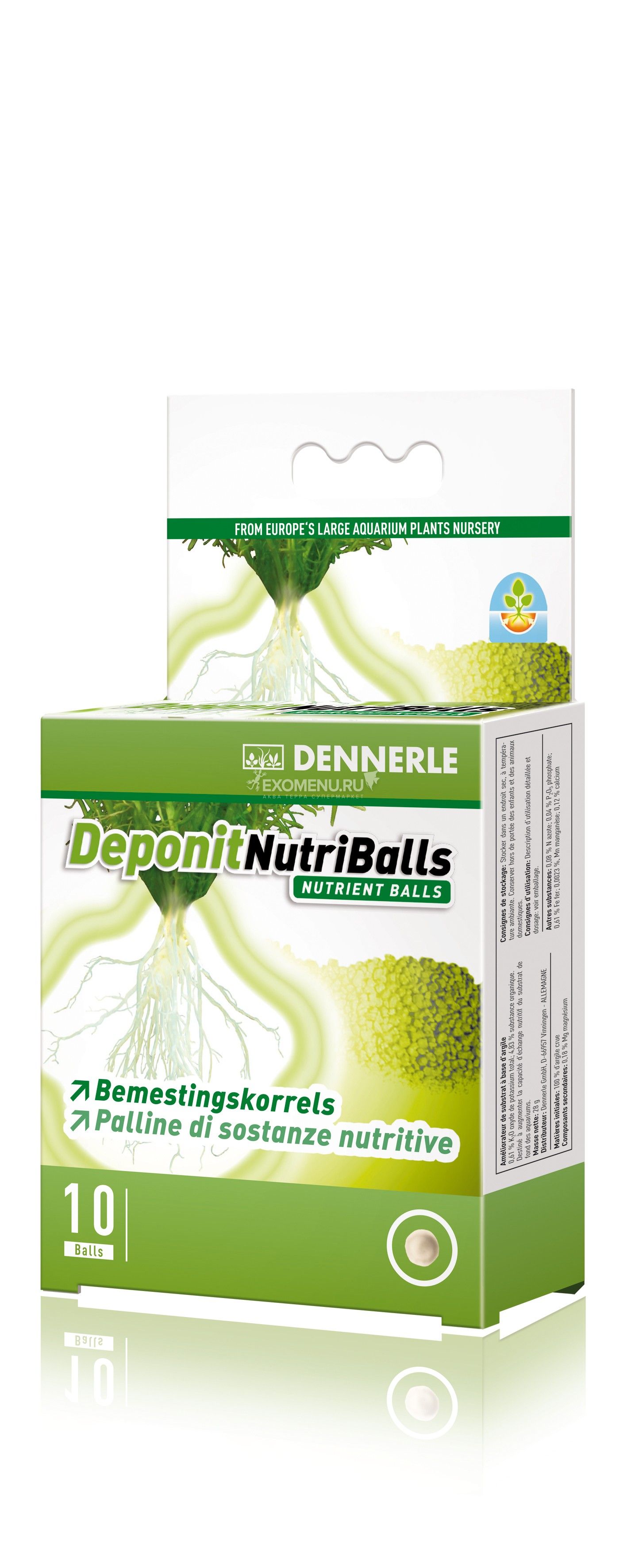 Dennerle Deponit NutriBalls - Корневое удобрение в виде шариков для любых аквариумных растений, 1...