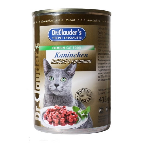 Dr. Clauder`s консервы для кошек с кроликом