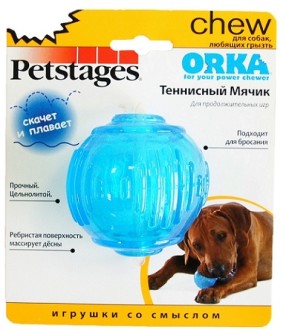 Petstages игрушка для собак "ОРКА теннисный мяч" 6 см
