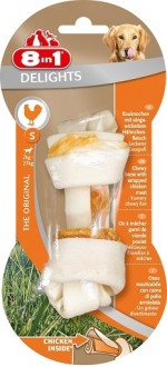 8in1 DELIGHTS S косточка с куриным мясом для мелких и средних собак 11 см